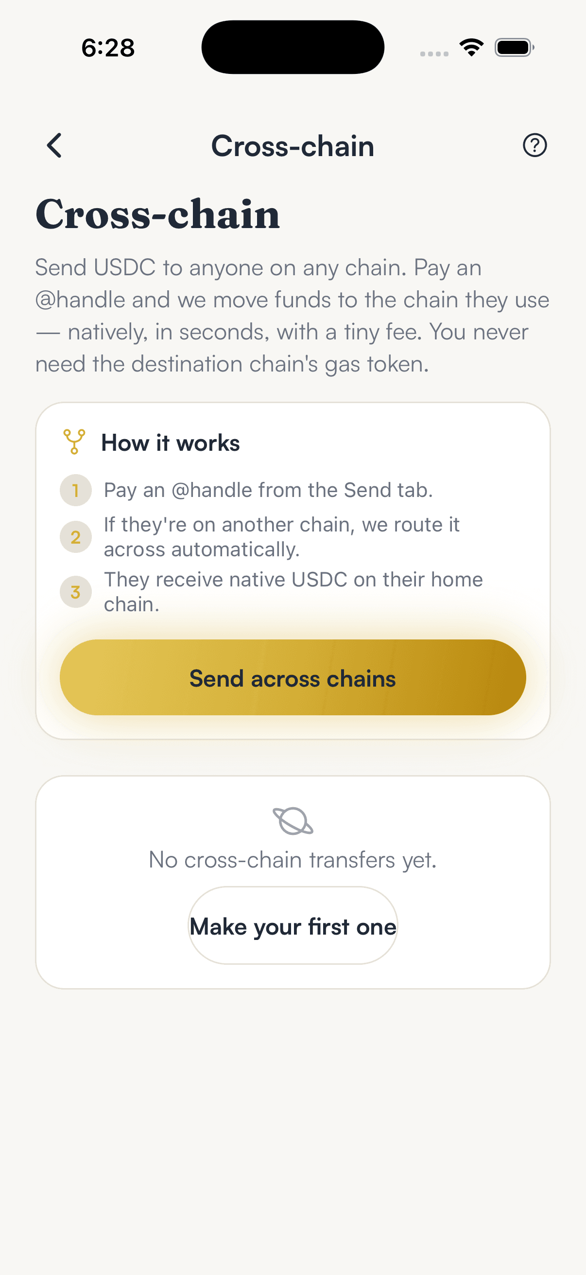 SpendTheBits app — Bridge screen