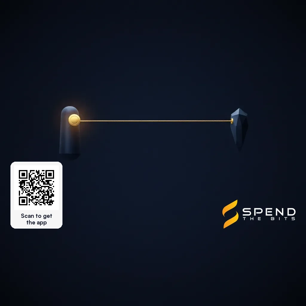 A gold thread drawn between two anchors with a token resting on it, evoking a trust line on the XRP Ledger.